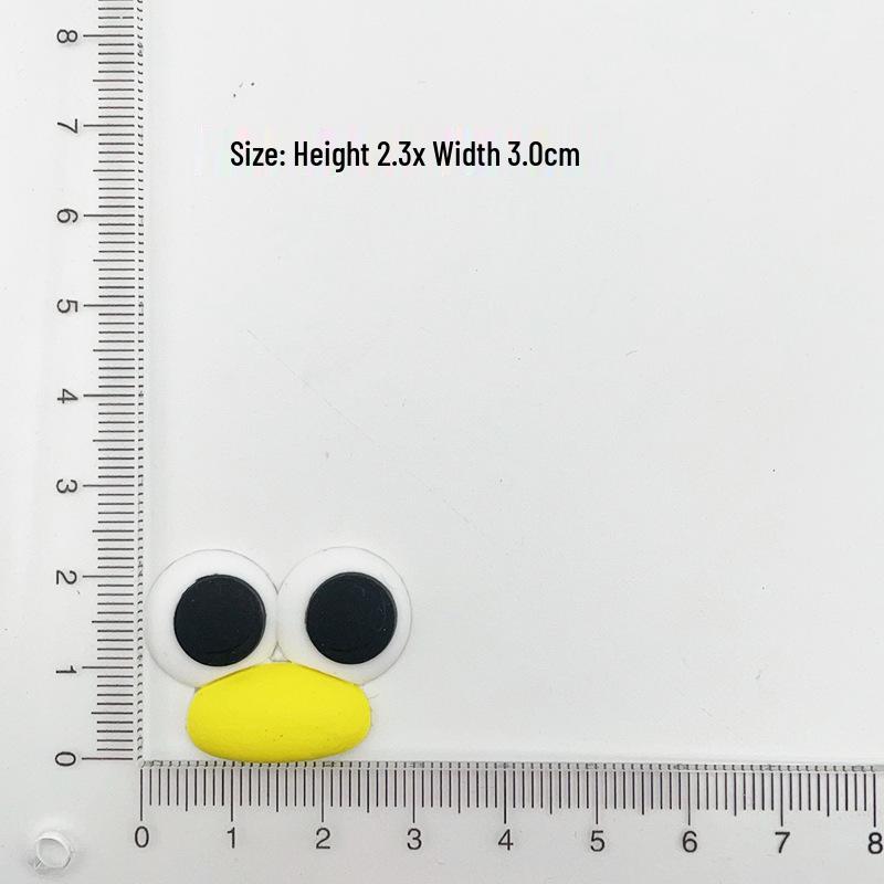 Cartoon Sausage Mouth & Big Eyes Duckbill Rubber Patch - Cute DIY Drain Basket Ornaments