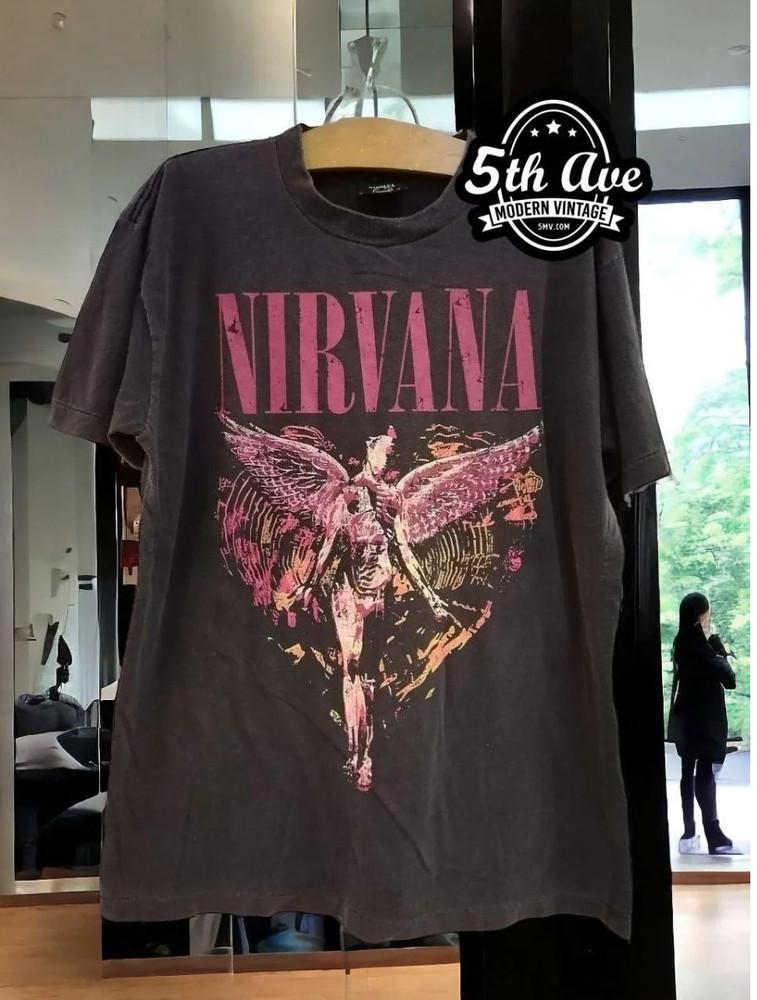 Nirvana  In Utero  100% Хлопок Супер Мягкая Черная Футболка Унисекс Футболка XXXL