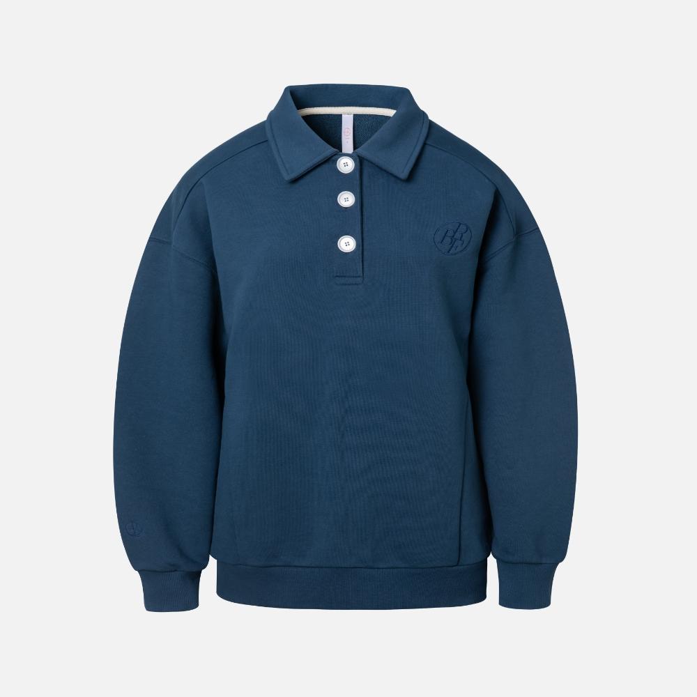 BARREL Barrel Fit Button Collar Sweatshirt Moonlight (Bi3Wfmm01Mol)