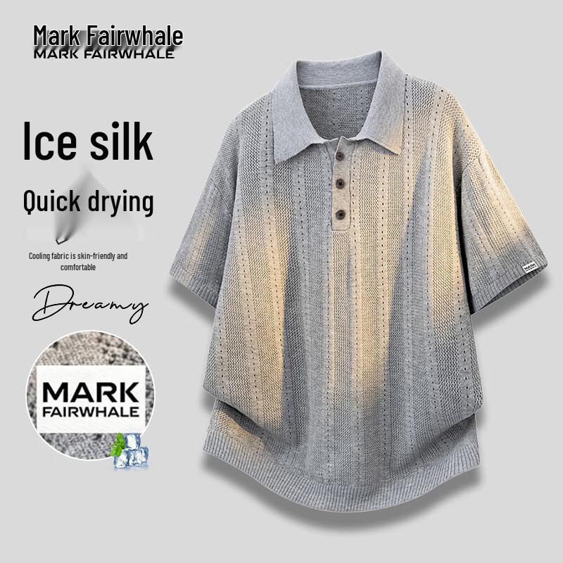 MARK FAIRWHALE Men s Summer Cool-Feel Polo T-Shirt M