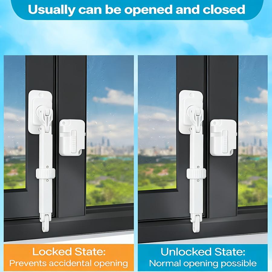 1PC Childproof Locks Anti-cracking Window Locks No-punch Window And Door Locks Childproofing Baby Protection Products