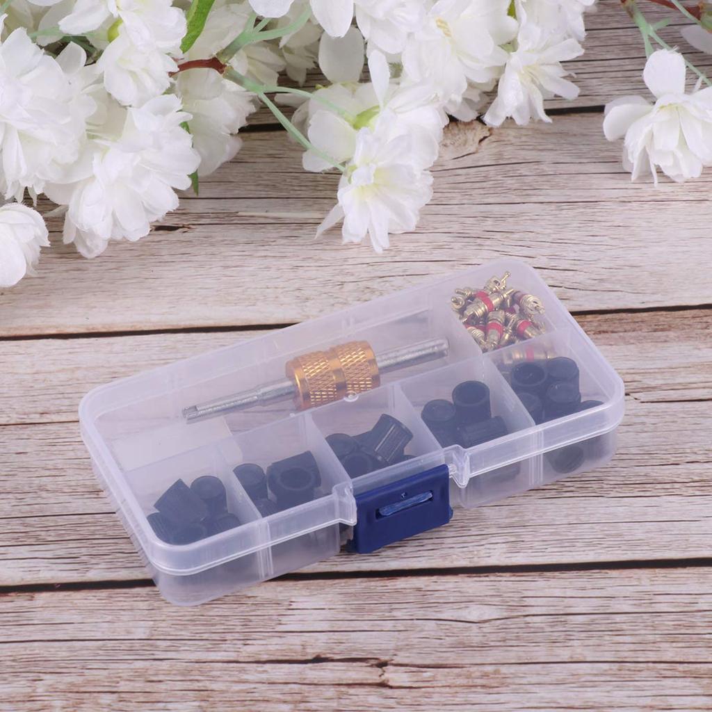 VORCOOL Tire Valve Core, Air Valve, Insect Turner, Tire Repair Tool, 61-Piece Set, Valve, Motorcycle, Bicycle, Tire Tool, Repair