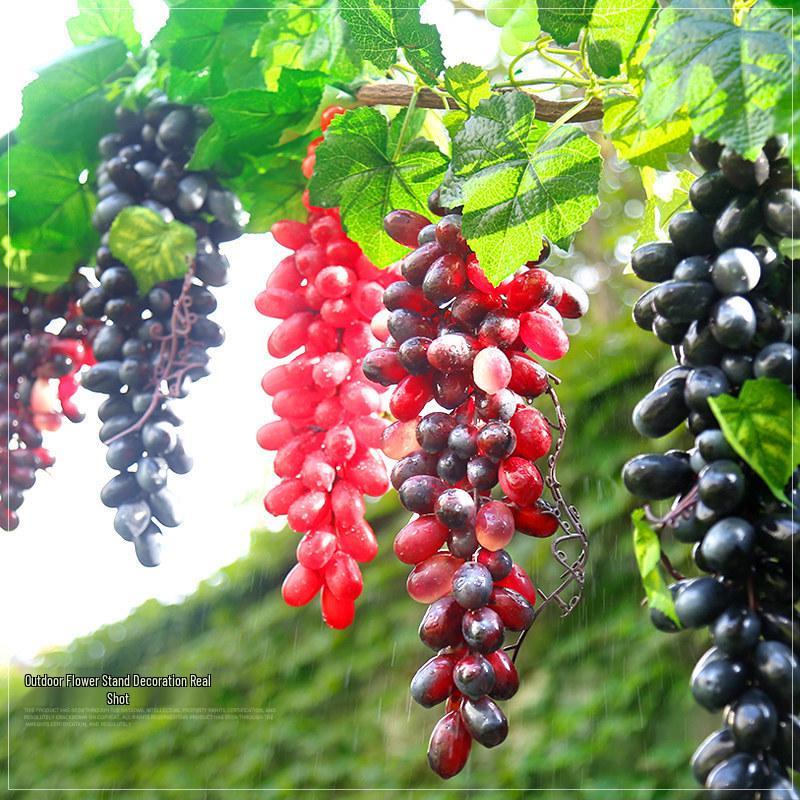 Artificial Grape Cluster Decoration – Green Frosted Grapes Prop for Display or Shooting