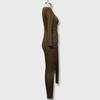 Women's Lace-Up Buckle Long Sleeve Jumpsuit