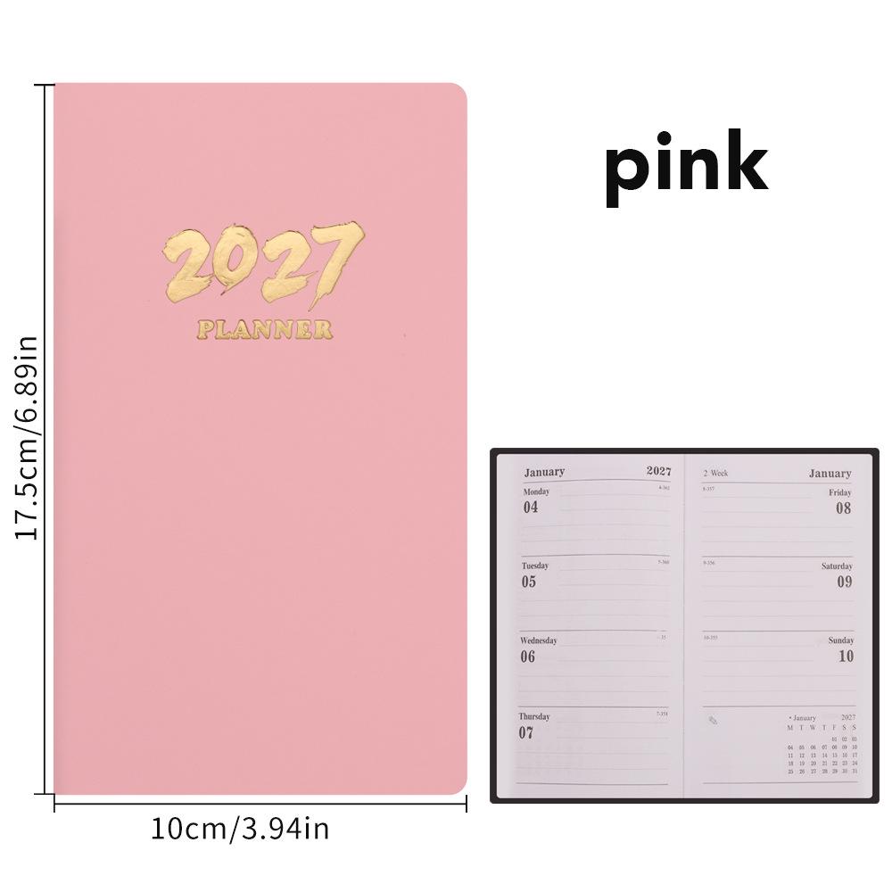 2026 A6 Pocket Planner: English Agenda & 365-Day Cross-Border Time Management Notebook
