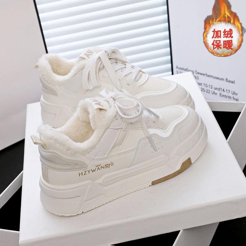 22 winter velvet new ins student warm sneakers casual thick 35