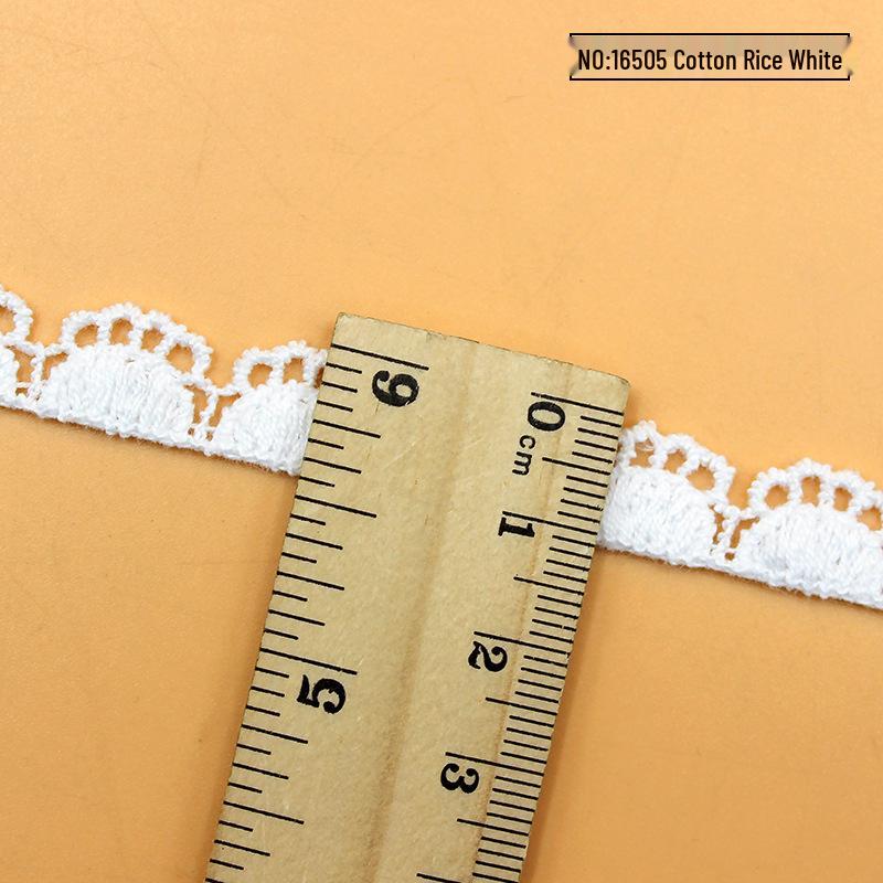 Water Soluble Lace Embroidery Collar - DIY Sewing Material Crescent Edge Cotton 