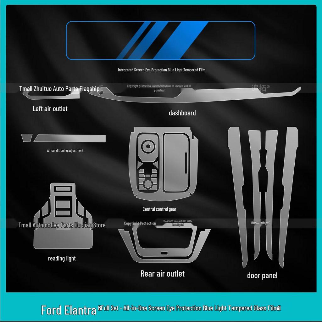 Fits 26 Ford Territory Models: Center Console Gear Shift Panel Screen Protector Tempered Film.