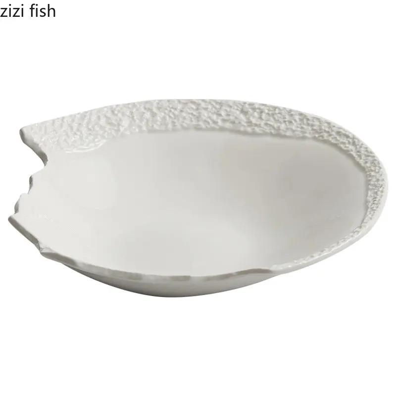 Ceramic Bowl Creative Rock Texture Irregular Bowl Thick Soup Bowl Salad Bowls Dessert Bowls Pasta Bowls Solid Color Tableware