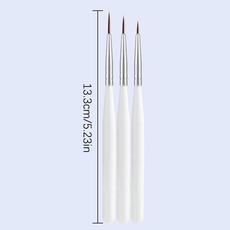 3Pcs/Set Acrylic French Stripe Nail Art Line Painting Pen 3D Tips Manicure Slim Line Drawing Pen Uv Gel Brushes Painting Tools
