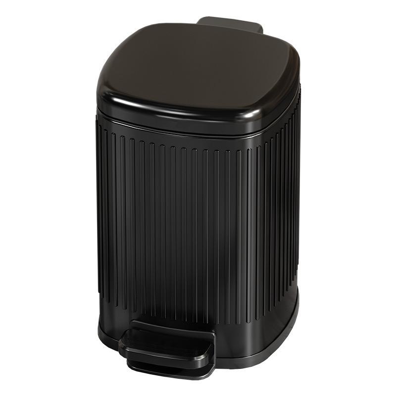 Pedal Trash Cans Stainless Steel Trash Bin Large Capacity Kitchen Litter Bins Luxury Rectangular Bathroom Dustbins with Lid