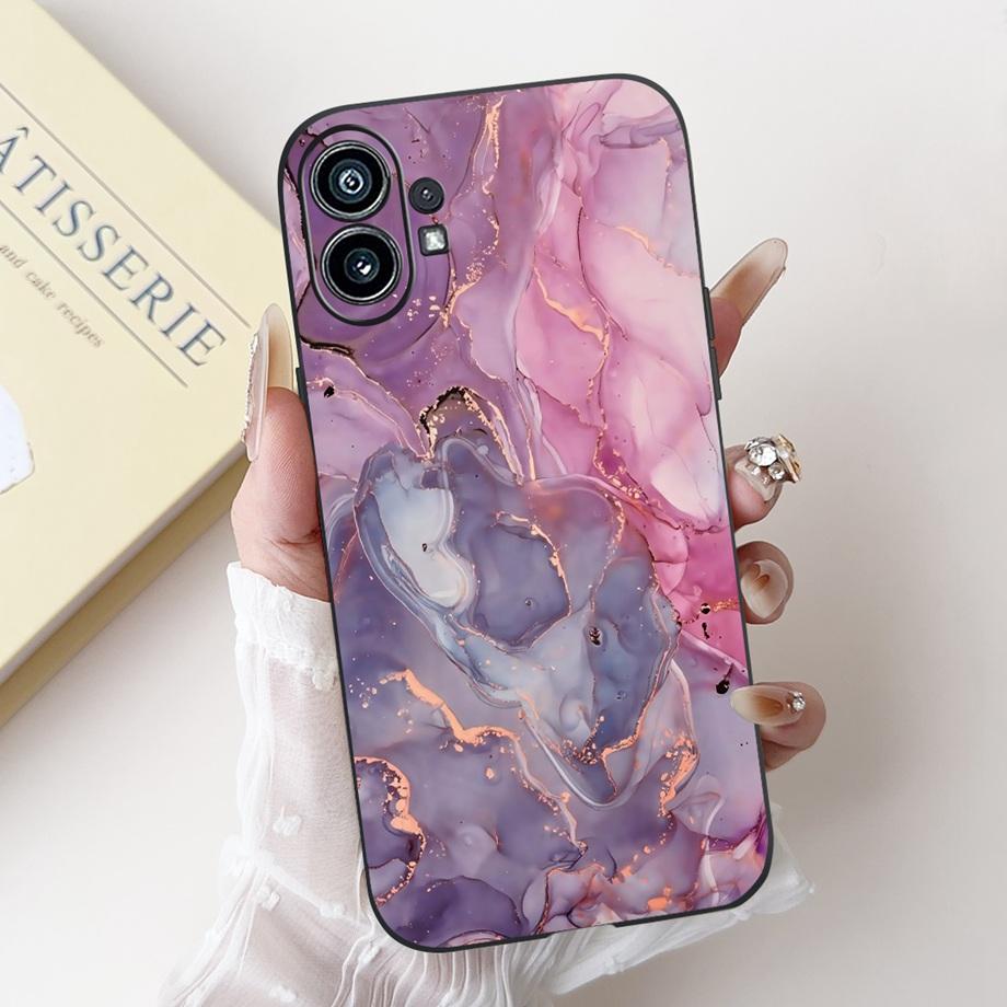 Butterfly Flower Landscape Marble Cartoon Cover For Nothing Phone 1 2 2a 3a Pro Case Phone (2a) (3a) Pro Capa Silicone Funda