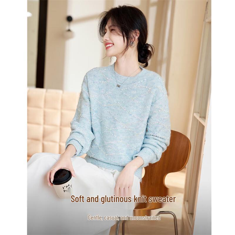 Women's Gentle Round Neck Knit Sweater