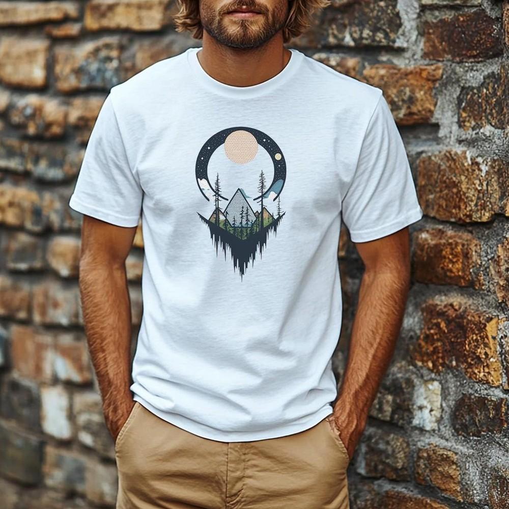26 Mountains and the moon graphic -men&039;s shirt Unisex T-Shirt S