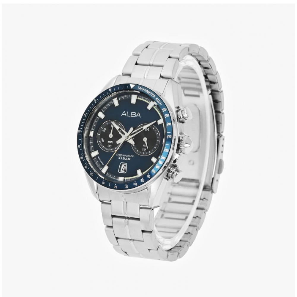 Seiko Alba A4b017x1 Chronograph Tachymeter Men S Metal Watch