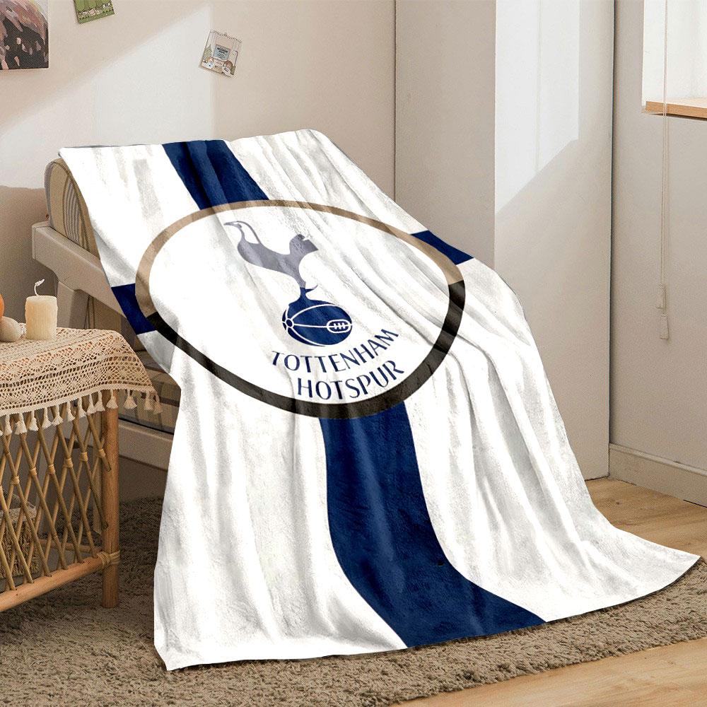 Tottenham Hotspur Logo Decke Druckdecke weich und gemütlich perfekt für das Wohnzimmer Bett Sofa oder ein Nickerchen,Geschenk