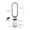 Ultra-Quiet Negative Ion Air Bladeless Tower Fan Silver