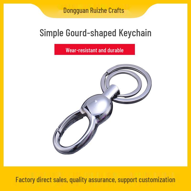 Premium Metal Keychain for Men - Car Keyring & Gift Pendant with Laser-Engraved Logo RZ-636