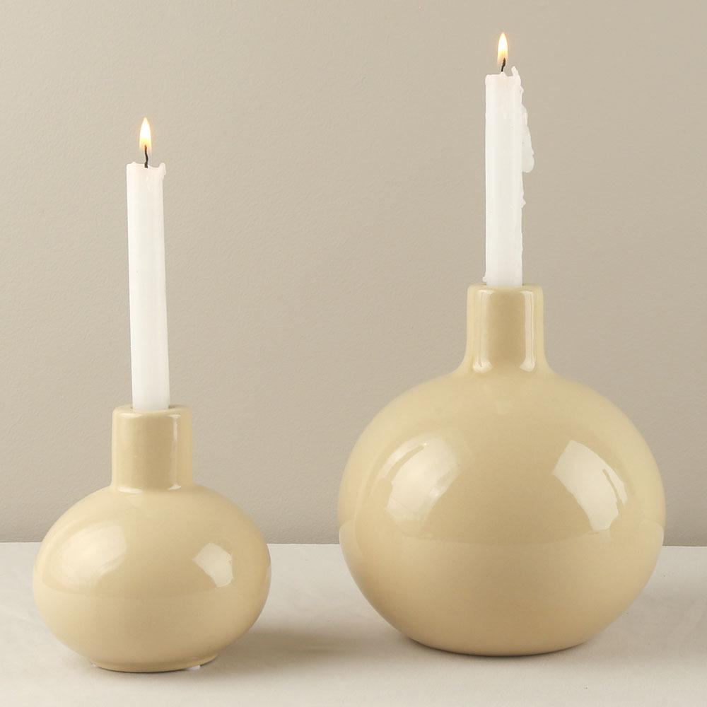 Gold and Silver European Luxury Dining Table Ornaments Candlelight Dinner Candlestick Living Room Home Modern Ceramic Decoration