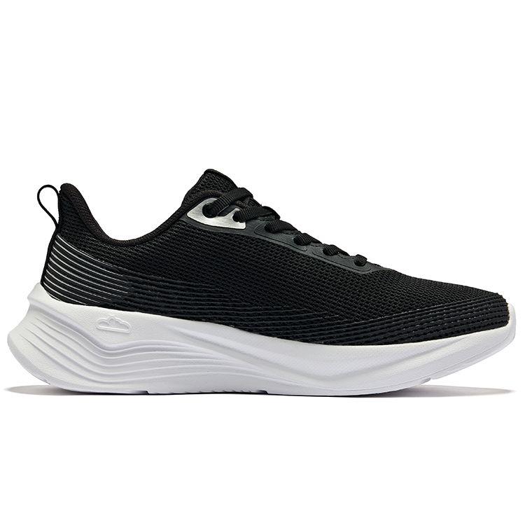 Erke Fast Comfortable Breathable Shock Absorbing Durable Low Top Running Shoes Women Sneaker Black 52124203133-005