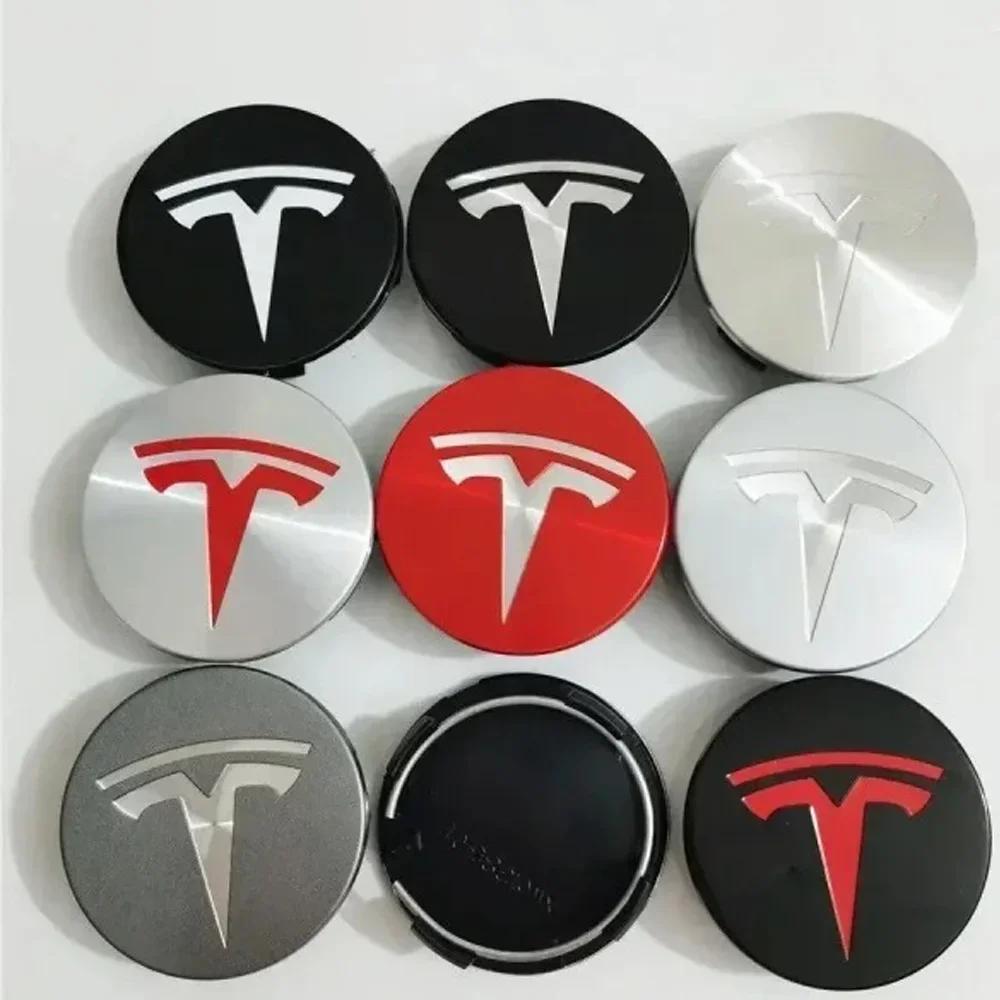 AAAIC1 4pcs 56mm Applicable to Tesla original wheel hub cover Model 3 Y S X wheel hub tire center cover logo