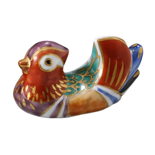 Kyo-yaki, Kiyomizu-yaki, Yoshiyama, Pair of Chopstick Rests, Lovebirds, HHS388