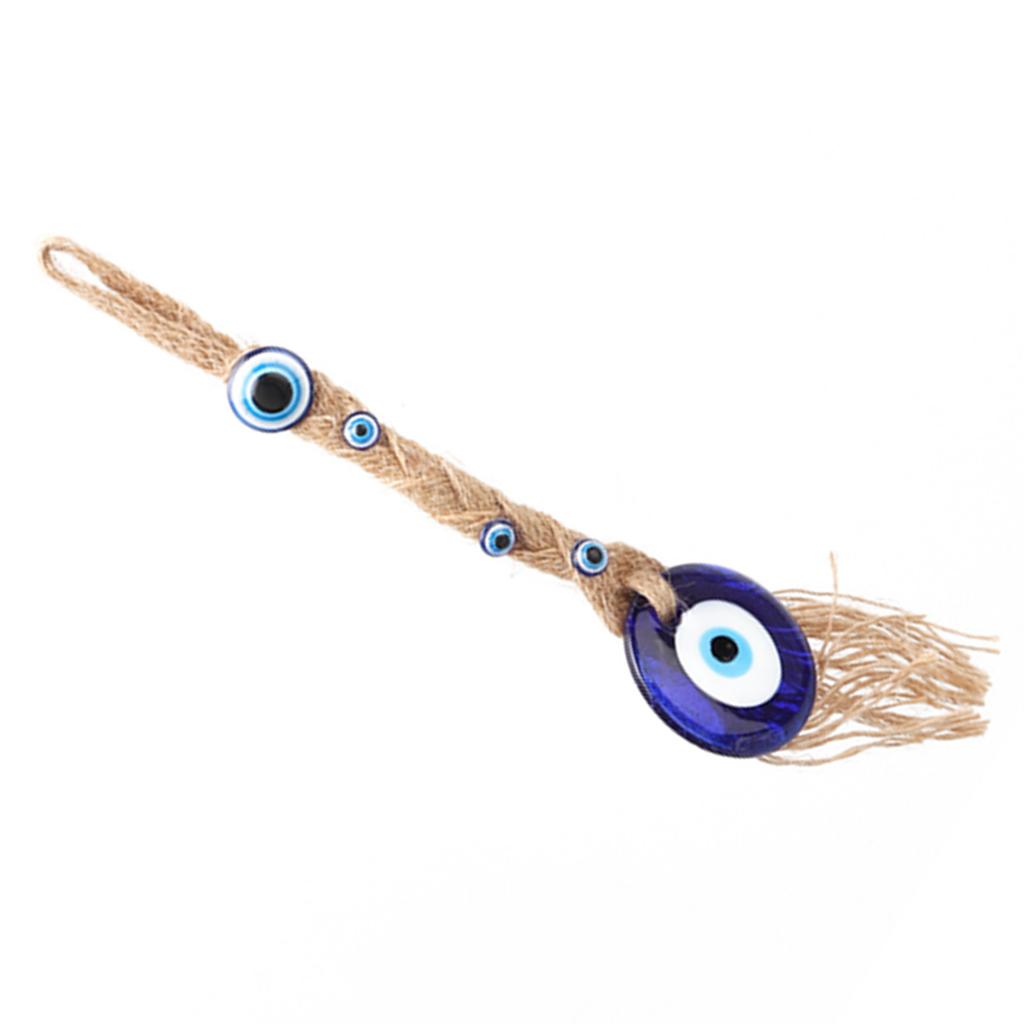 Turkish Glass Amulet Blue Lucky Eye Charm Turkish Evil Eye Wall Hanging Lucky Protection