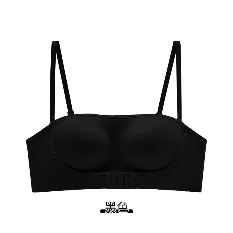 Original strapless underwear non-slip gathering small chest front buckle anti-sagging tube top anti-light bra