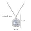 Square Heavy Industry Model Temperament Micro Diamond Necklace Women'S Exquisite Wind Collarbone Chain With Jewelry