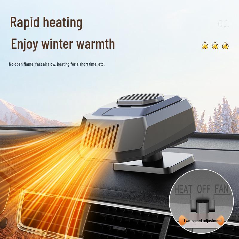 12V Ohřívač do auta a Odmlžovač: Rychlý horký/studený vzduch pro zimní odmrazování skla