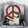 Federa Cuscino Banksy Graffiti Cuscino Quadrato Camera da Letto Divano Cuscino Comfort per il Tempo Libero Auto Soggiorno Decorazione per la Casa