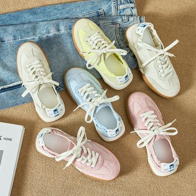 Ballettleder weiche Sohle atmungsaktiv Damen neue Sommer leichte lässige Sport weiße Schuhe