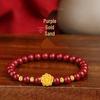 Lotus Cinnabar Beaded Bracelet for Women - Good Luck Gift for Mother's Day, Mom, or Mother-in-law Birthday