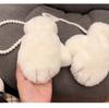 Lovely Cat Animal Hat Faux Fur Hooded Scarf Winter Thickened Cute Furry Ears Paw Gloves Hoodie Beanie Cap for Women Girls Lolita