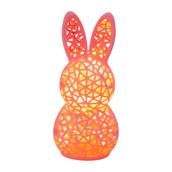 3D Printed Rabbit Lamp Hollow Bunny Night Light for Kid's Room Bedroom Nursery Easter Party Table Decoration