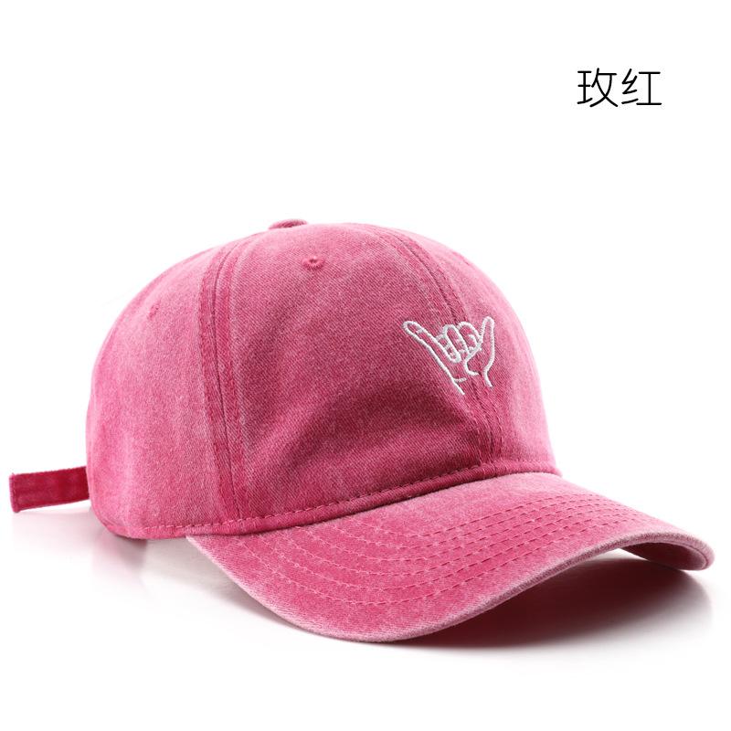 Women's Washed and Embroidered Baseball Cap, Suitable for Outdoor Activities and Providing Sun Protection