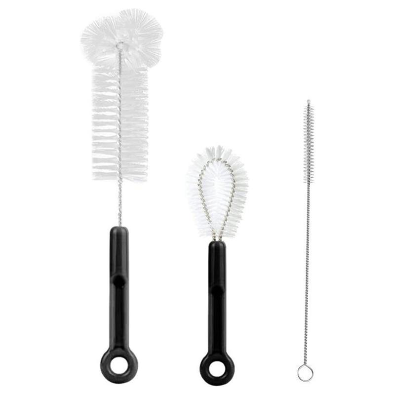 Straw Cleaner& Lid Brush-3 Pack Bottle Cleaning Brush Set-Long Water Bottle Brush For Baby Bottles, Travel Mugs