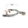 Retros Style Metal Spurs For Equestrians Use German Silver Embellished Traditional Western Horsemanship Spurs