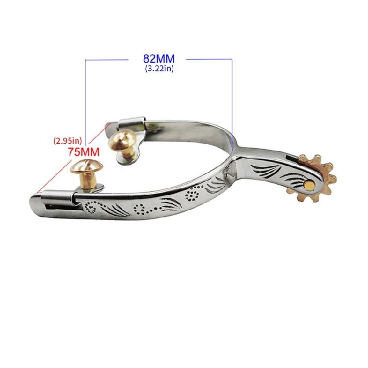 Retros Style Metal Spurs For Equestrians Use German Silver Embellished Traditional Western Horsemanship Spurs