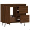 VidaXL Bathroom Cabinet Brown Oak 65x33x60 Cm Engineered Wood 831611