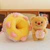 Cute Butter Bear Plush Toy Doll Transform Into A Bouquet Pillow Doll Chinese Valentine's Day Gift