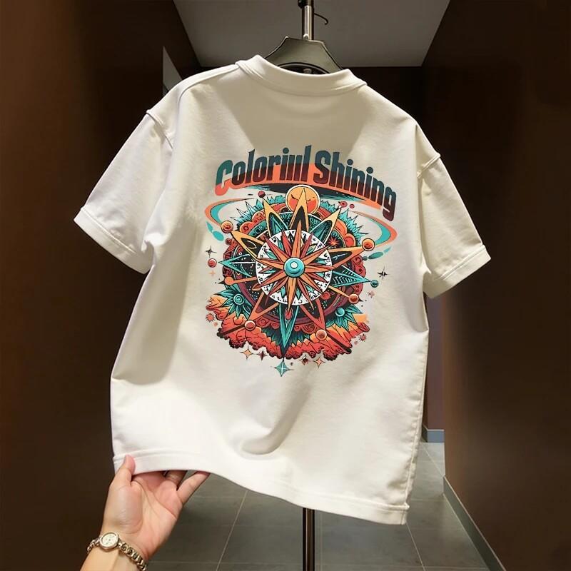 Summer New Style ShortSleeved TShirt For Unisex Pure Cotton AmericanStyle Cool And Rugged Round Neck Loose Fit Casual Style
