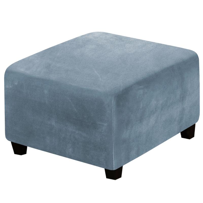 Velvet Square Low Stool Cover Protector Strečový all-inclusive obal na třmen