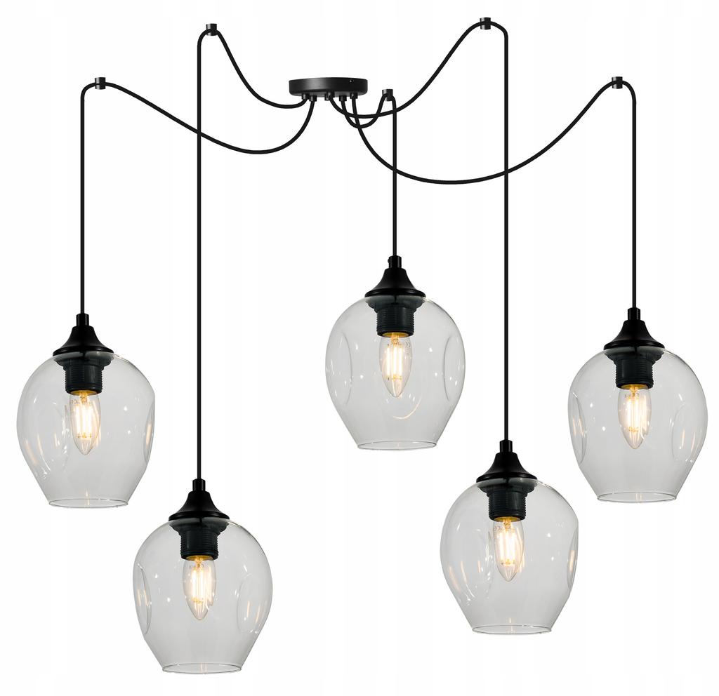 MODERN GLASS SPIDER CEILING HANGING LAMP