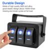 2/3 Gang Rocker Switch Panel 12-24V For Vehicles Caravan Truck Marine Rotate Case With Bule LED Light Indicator Waterproof