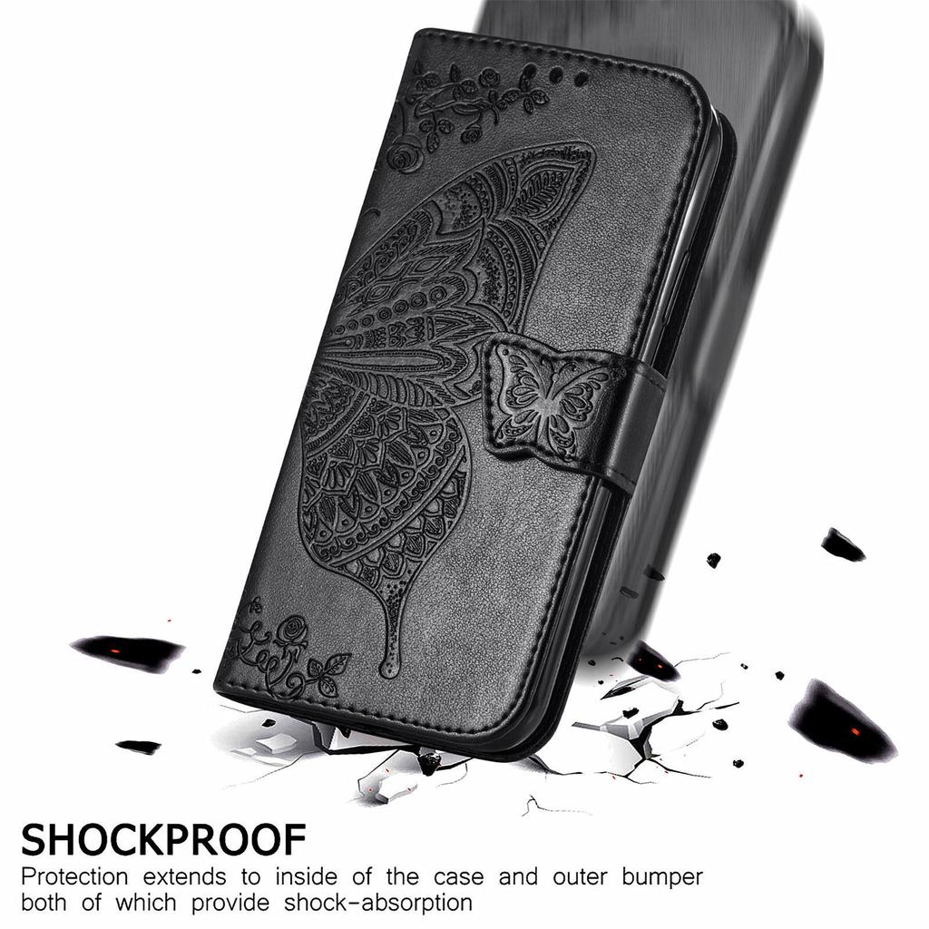 For Motorola Edge 50 Pro 5G Wallet Case Butterfly Imprinted PU Leather Phone Cover
