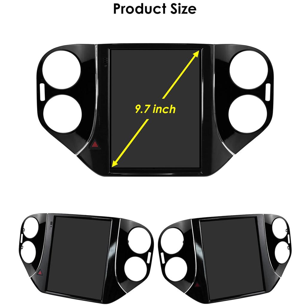 OSSURET Autorádio Android pro VW Volkswagen Tiguan 2007-2016 Multimediální 9,7palcová vertikální obrazovka Carplay Android Auto GPS RDS FM inteligentní obrazovka