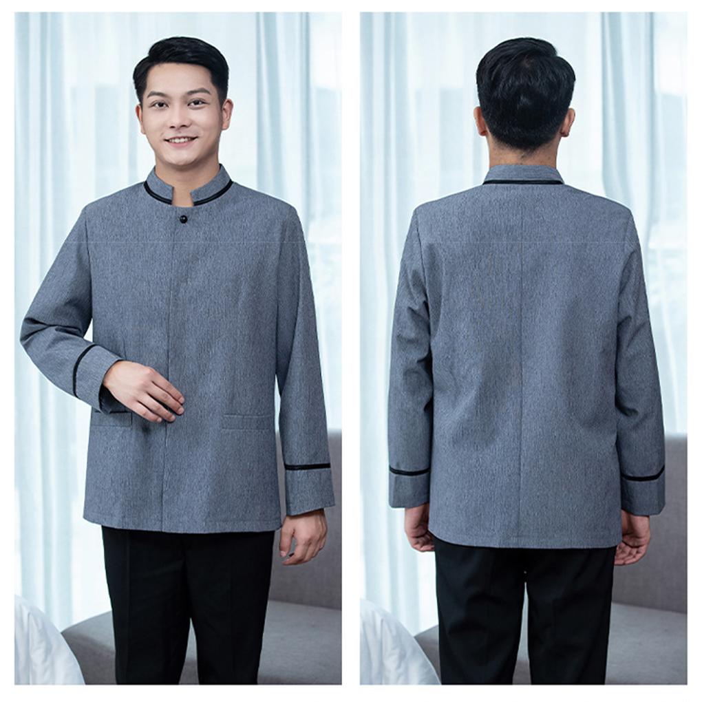 Housekeeping Uniforms Long Sleeved Neat Routing Comfortable Durability Straight Back Wear-resisting Waitress Clothing