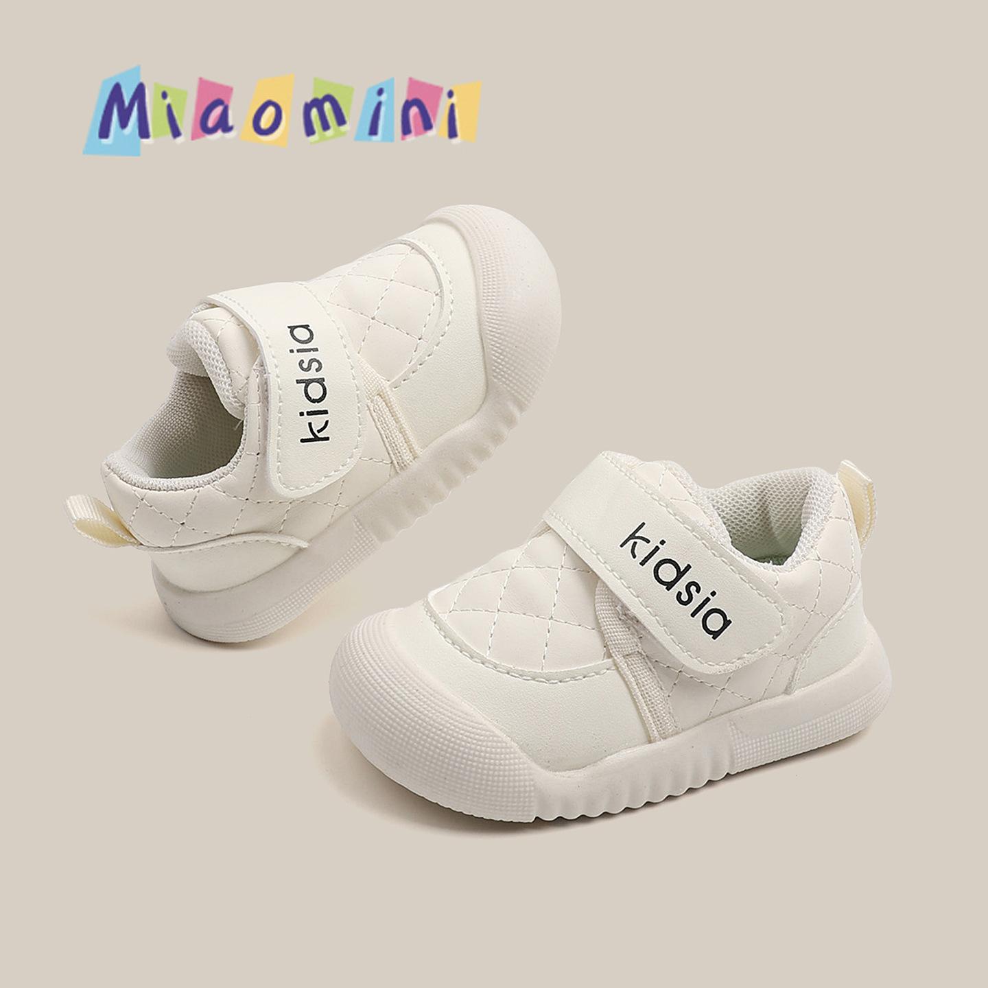 

Baby boy walking shoes0-1-3Spring and autumn new casual shoes for young girls, soft-soled non-slip white baby shoes 15-19Take a photo with on бежевый