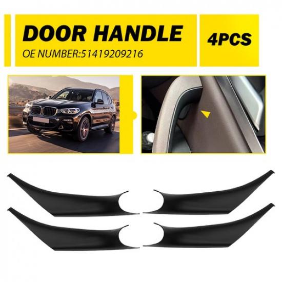 2/4Pcs Door Handle Interior Trim Cover Pull Full Fit BMW Set X3 X4 G01 2018-2024
